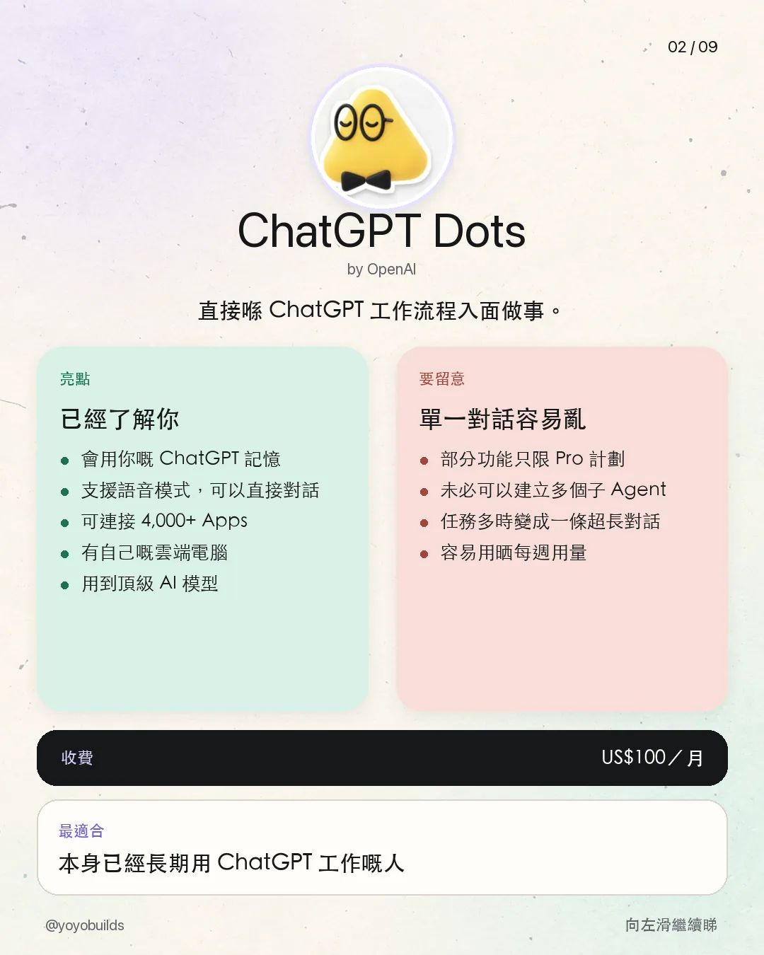 ChatGPT Dots（OpenAI）：亮點、要留意、收費及最適合的人
